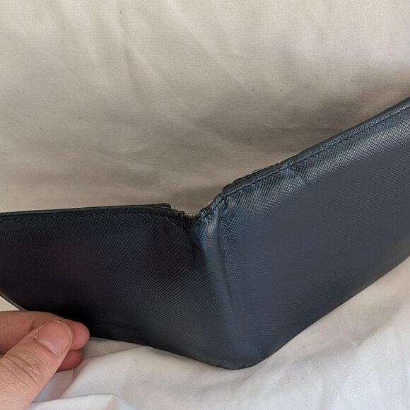 Authentic Navy Prada Bifold Wallet with Original Documents - Picture 8 of 8